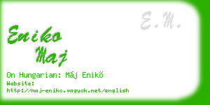 eniko maj business card